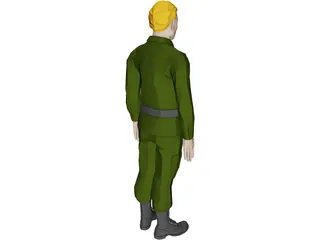 Soldier Male 3D Model preview