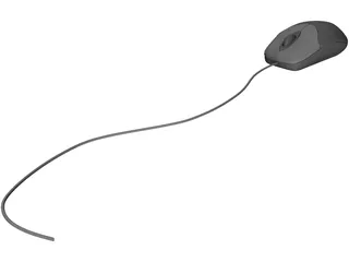 Optical Mouse 3D Model preview