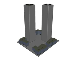Twin Tower 3D Model preview