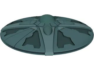 UFO Invader 3D Model preview