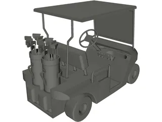 Golf Cart 3D Model preview