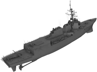 DDG-81 Winston Churchill 3D Model preview