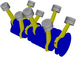 V8 Engine 3D Model preview