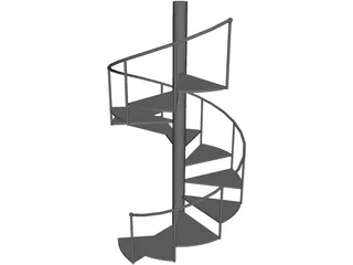 Steel Stair 3D Model preview