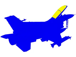 F-16D 3D Model preview