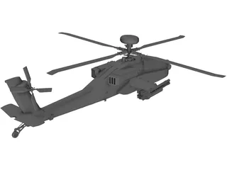 Boeing AH-64D Apache 3D Model preview
