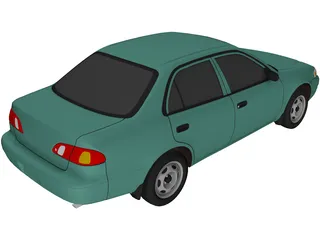 Toyota Corolla (1999) 3D Model preview