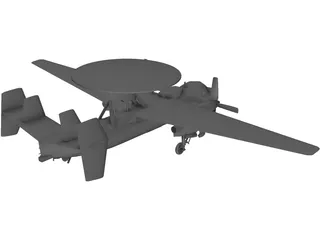 Grumman E-2C Hawkeye 3D Model preview