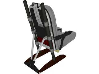 Pilot Seat 3D Model preview