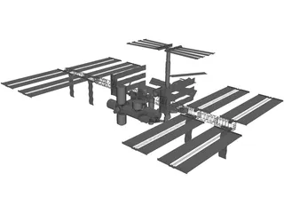 International Space Station 3D Model preview