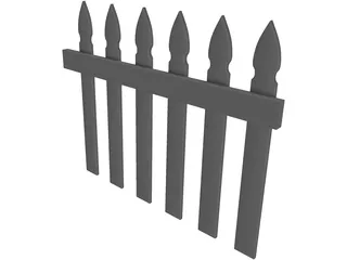 Fence Picket 3D Model preview