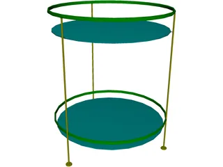 Table Glass Top 3D Model preview