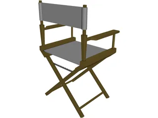 Chair Directors 3D Model preview