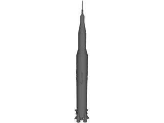 Apollo Rocket with Lunar Lander 3D Model preview