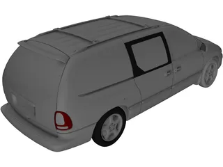 Dodge Caravan (1999) 3D Model preview