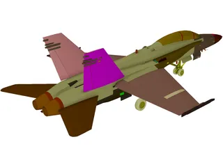 F-18D 3D Model preview