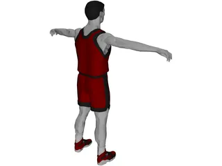Basketball Player 3D Model preview