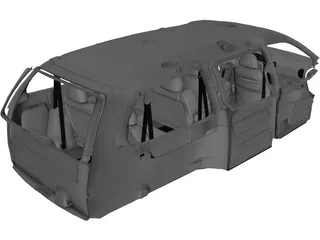 Interior Dodge Caravan (1996) 3D Model preview
