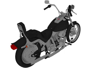 Harley-Davidson Softail (1987) 3D Model preview