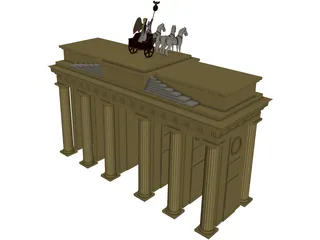 Brandenburg Gate Berlin 3D Model preview