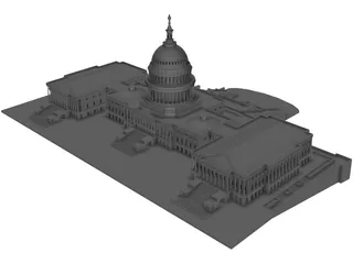 US Capitol Building 3D Model preview