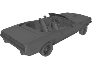 Plymouth Barracuda Cabrio (1970) 3D Model preview