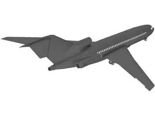 Boeing 727-200 3D Model preview