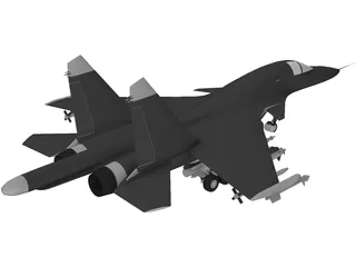 Sukhoi Su-27IB Flanker 3D Model preview