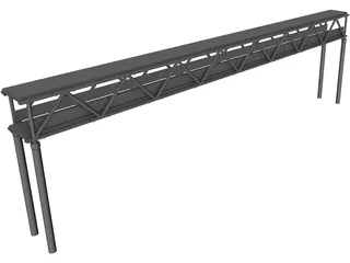 Footbridge 3D Model preview