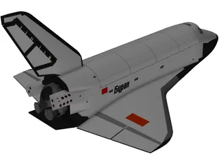 Space Shuttle Buran Russian 3D Model preview