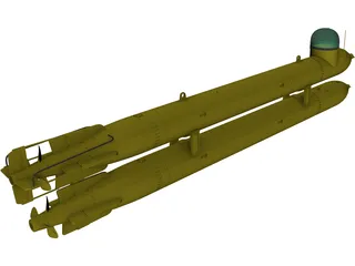 Human Torpedo Neger 3D Model preview