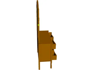Dresser with Mirror 3D Model preview