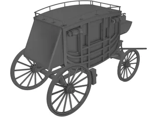 Stage Coach 3D Model preview