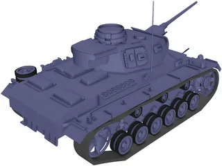 Panzer III 3D Model preview