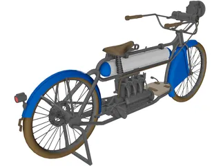 Henderson Model A (1912) 3D Model preview
