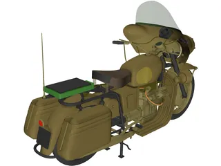 Moto Guzzi 700cc 3D Model preview