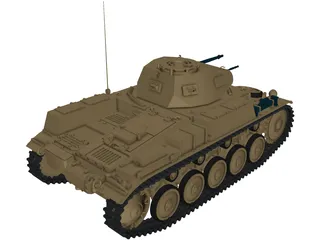 Panzer II 3D Model preview
