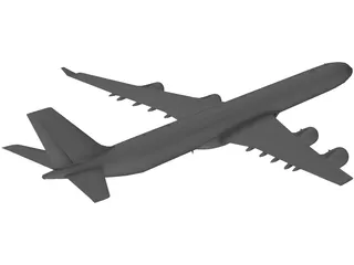 Airbus A340-600 3D Model preview