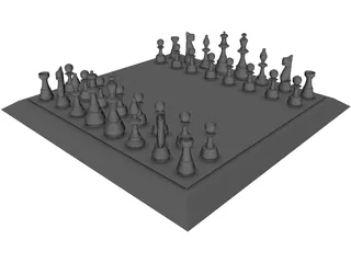 Chessboard 3D Model preview