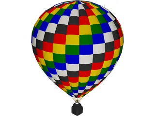Hot Air Balloon 3D Model preview