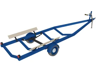 Boat Trailer 3D Model preview