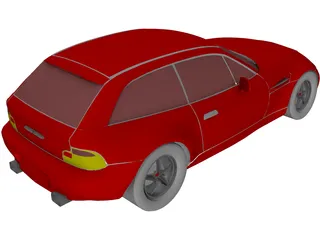 BMW Z3 Coupe (2001) 3D Model preview