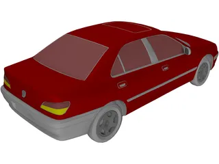 Peugeot 406 3D Model preview