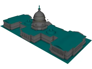 US Capitol Building 3D Model preview