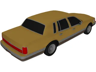 Lincoln Towncar 3D Model preview