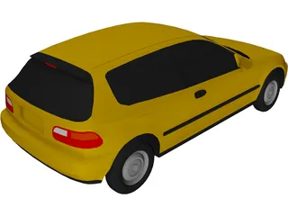 Honda Civic Hatchback 3D Model preview