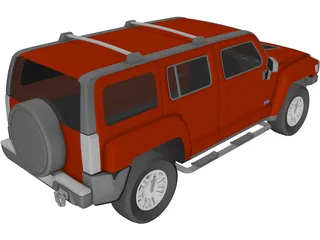 Hummer H3 3D Model preview