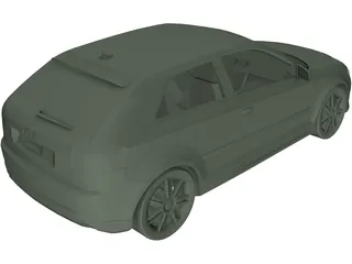 Audi A3 3D Model preview