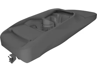 Baja 252 Boss Large Boat 3D Model preview