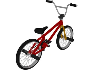 BMX Flame Bike 3D Model preview